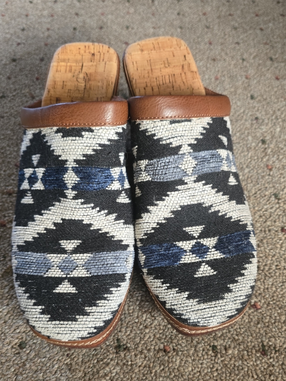 Korks by Kork-Ease Lori Aztec Clog Platform Mules -